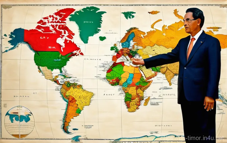 동티모르와 중국의 관계 - **Prompt:** A bustling, modern deep-sea port in Dili, East Timor, at golden hour. The scene is vibra...