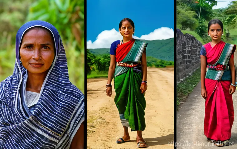 동티모르 독립 운동 - Here are three image prompts in English, detailing various aspects of East Timor's journey and cultu...