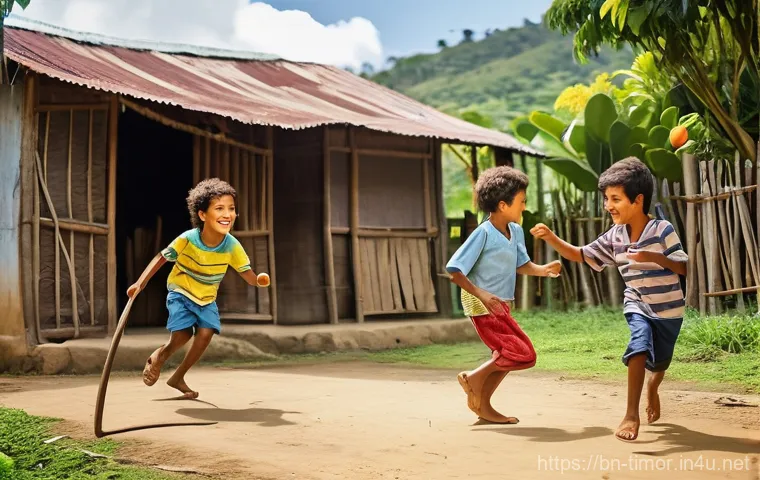 동티모르 주요 민족 - **Prompt 2: East Timorese Family Amidst Natural Beauty**
    A serene and picturesque image of an Ea...