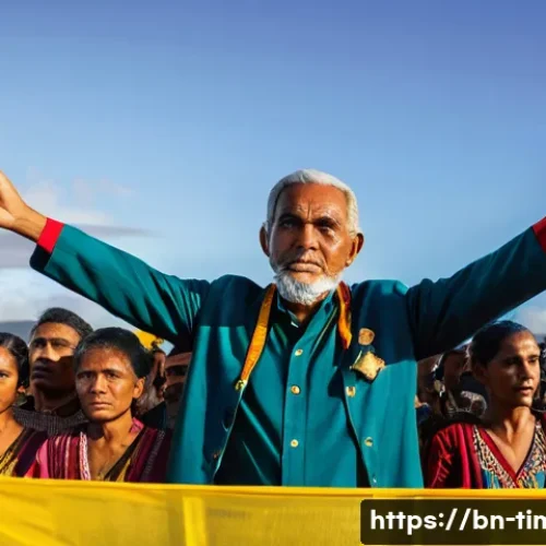 동티모르의 첫 대통령 - A dignified portrait of Don Moniso, a political leader of East Timor’s independence movement, standi...