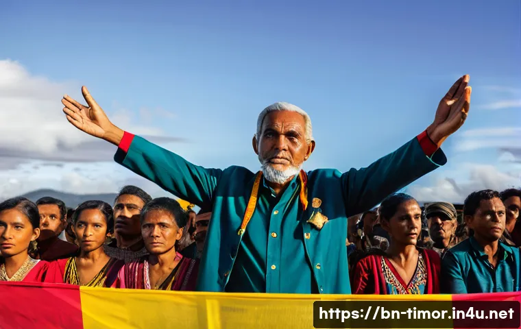 동티모르의 첫 대통령 - A dignified portrait of Don Moniso, a political leader of East Timor’s independence movement, standi...